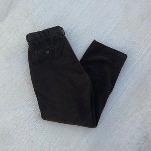 Haggar Men Pants Corduroy Brown Slacks WPL-386